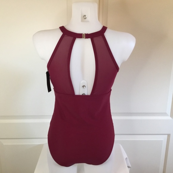 Women’s Deep Plunge See Through Mesh One Piece Bathing suit - Picture 4 of 7